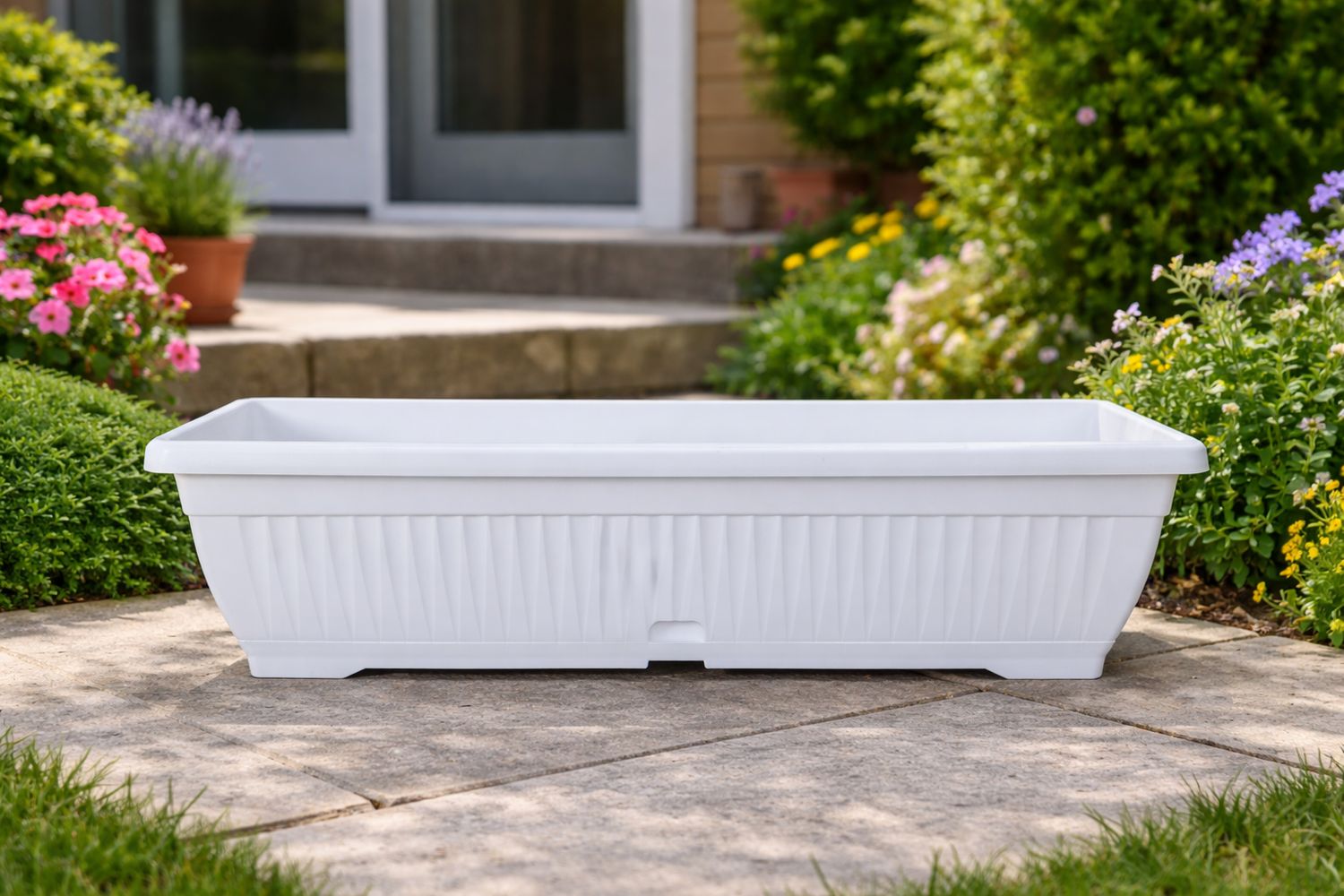 Vazo lulesh Mediteran + pjata 62x20cm 11.5 litra