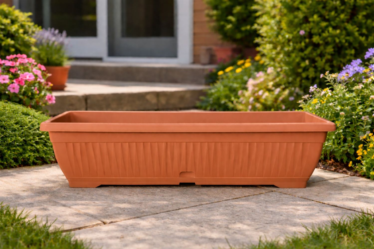 Vazo lulesh Mediteran + pjata 62x20cm 11.5 litra