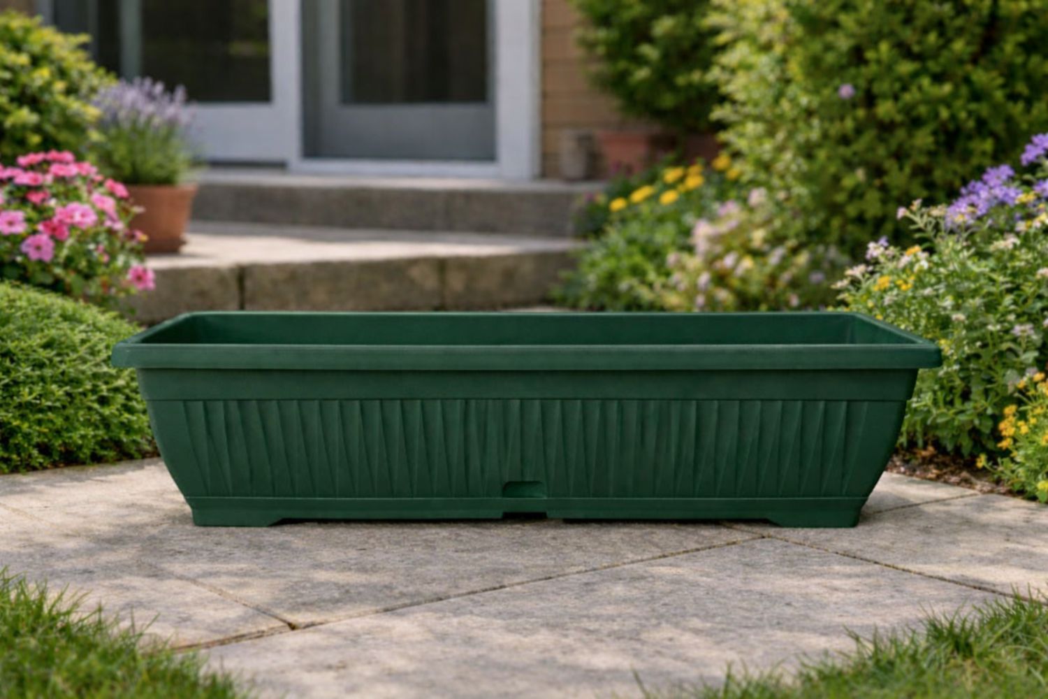 Vazo lulesh Mediteran + pjata 62x20cm 11.5 litra