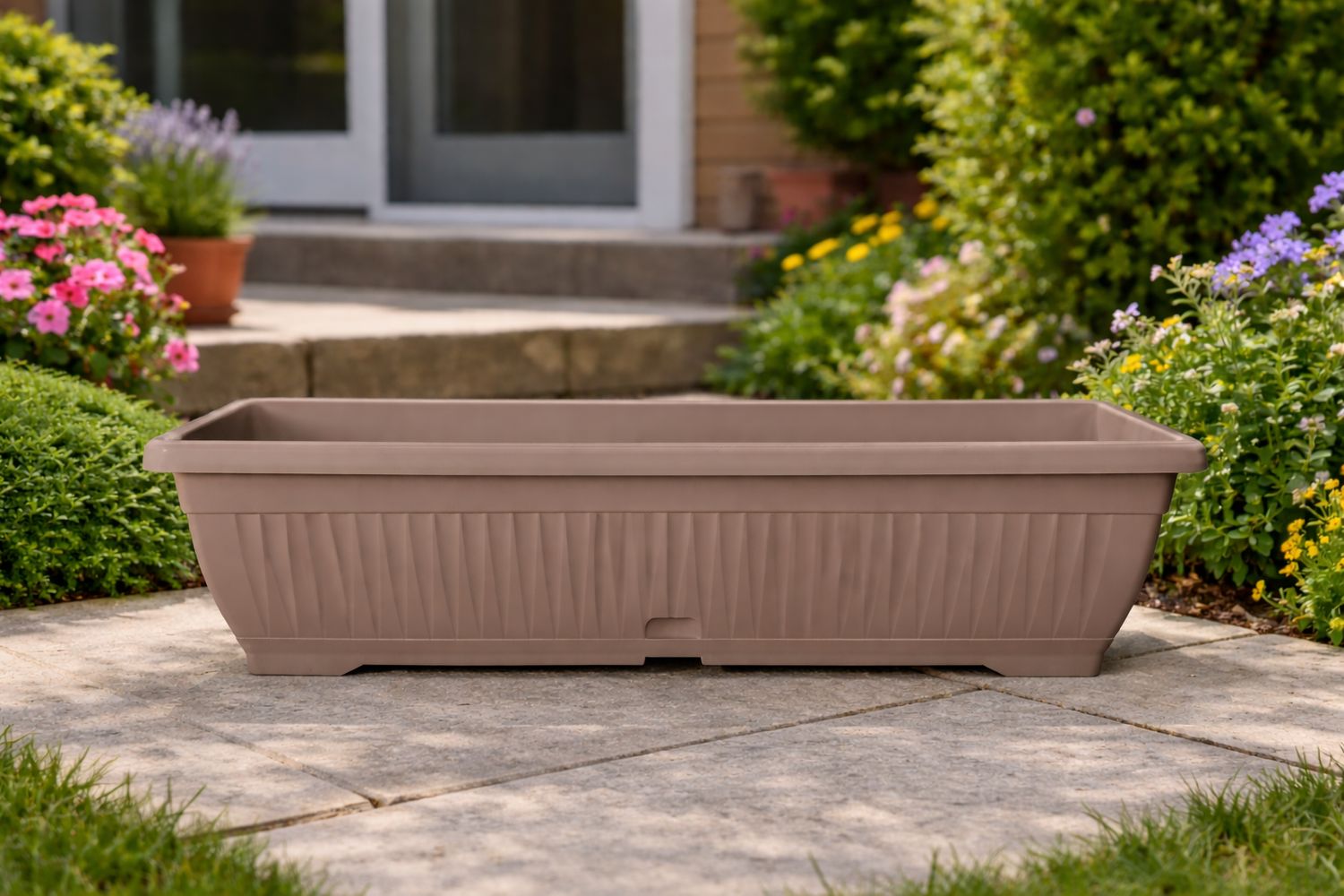 Vazo lulesh Mediteran + pjata 62x20cm 11.5 litra