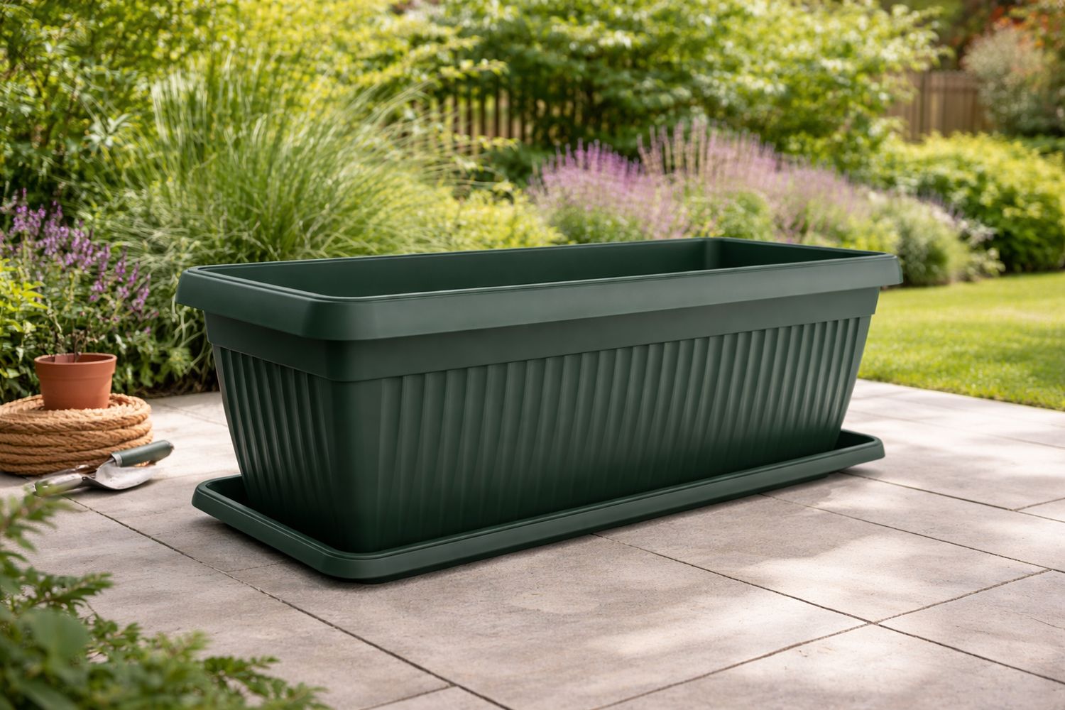 Vazo lulesh Mediteran + pjata 80x37x31cm