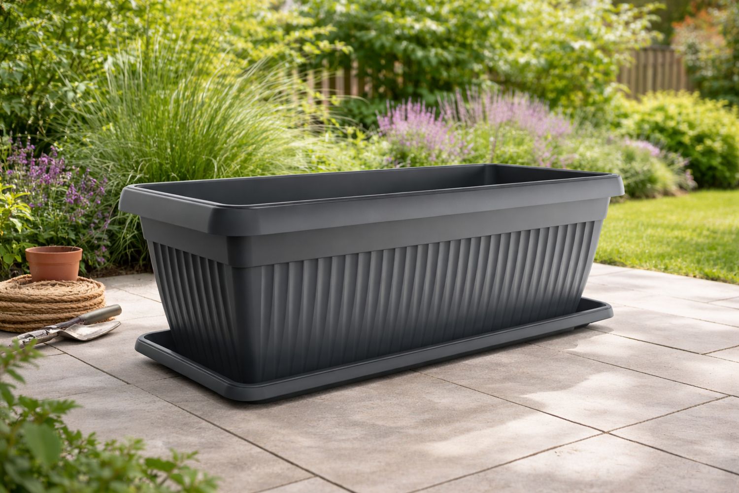 Vazo lulesh Mediteran + pjata 80x37x31cm