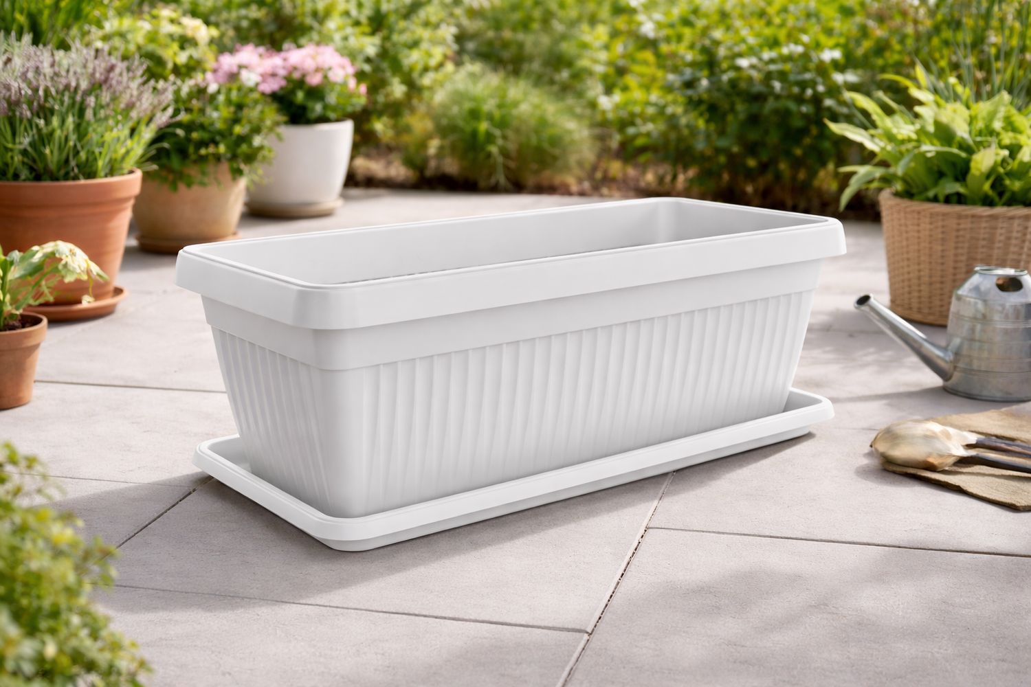 Vazo lulesh Mediteran + pjata 60x32x26cm