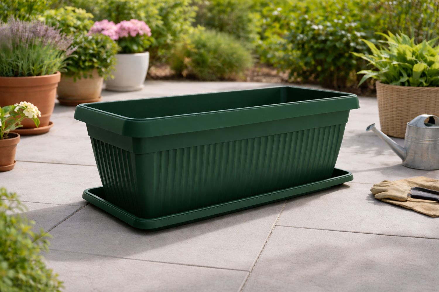 Vazo lulesh Mediteran + pjata 60x32x26cm