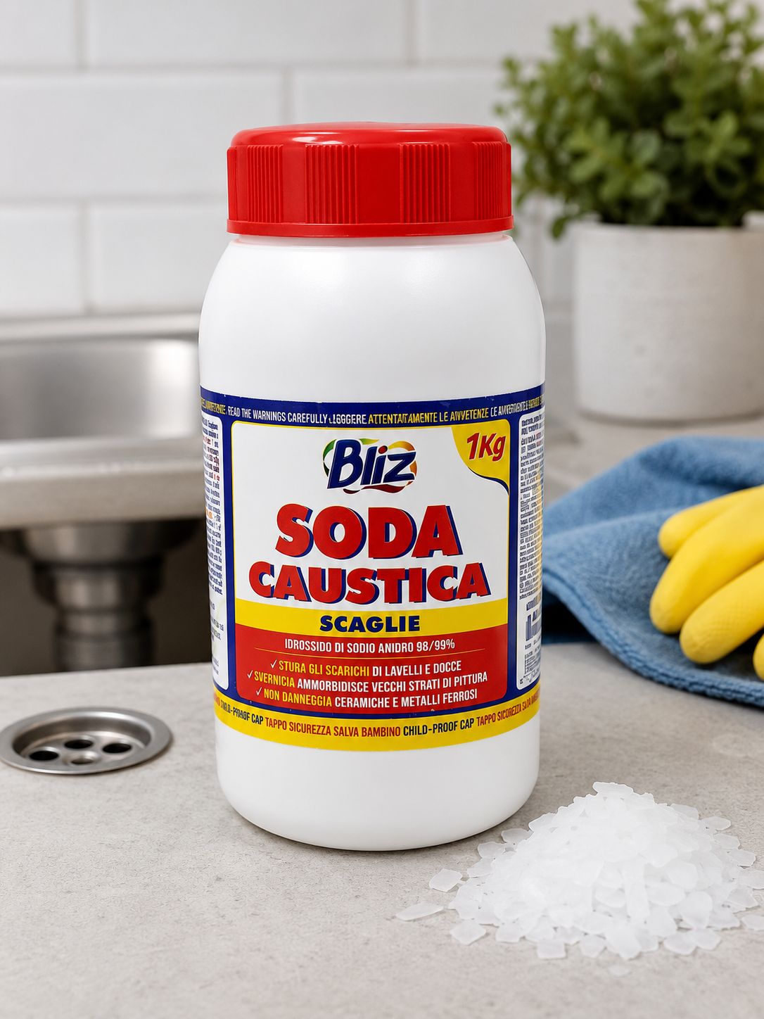 Soda Kaustike Bliz 1 Kg