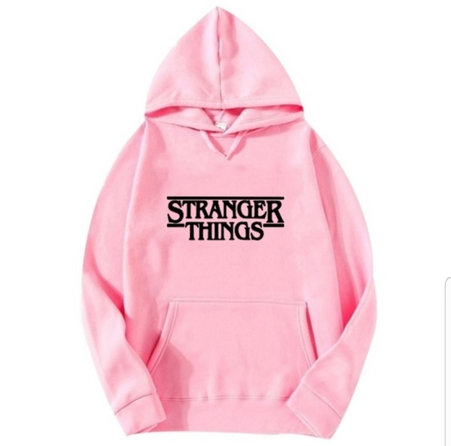 stranger things hoodie pink