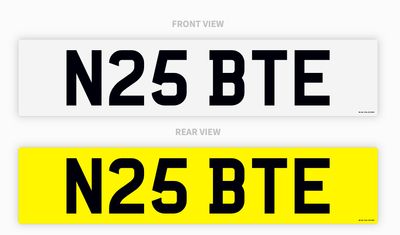Oblong Number Plate (Front and Rear) UK Standard Oblong Number Plate (Front and Rear) UK Standard