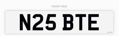 Oblong Number Plate (Front) UK Standard
