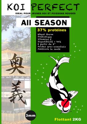 Koi Perfect All Season 3 mm 2 kg  (tosai et poisson rouge)