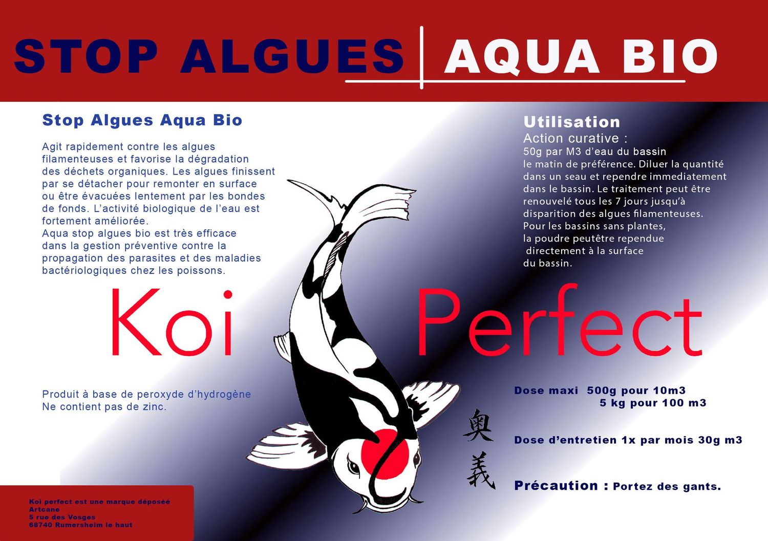 Anti algues Koi Perfect  Aqua bio 5 Kg Anti algues Koi Perfect  Aqua bio 5 Kg
