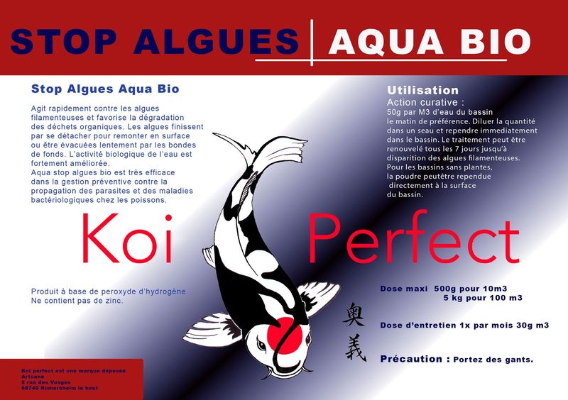 Anti algues Koi Perfect  Aqua bio 5 Kg