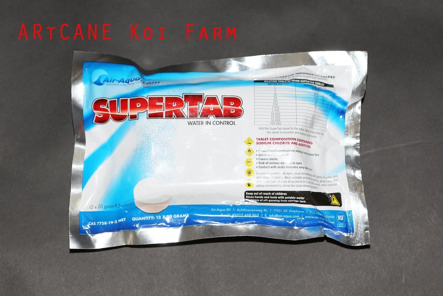 SuperTab- Dioxyde de clore 12 Tabs x 20 g