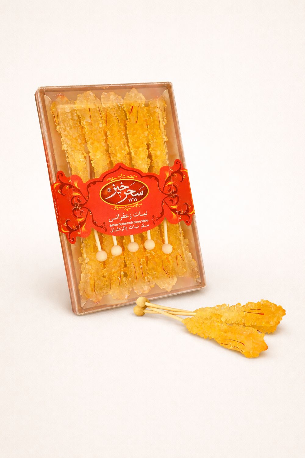Saharkhiz - Saffron Rock Candy - Crystal Box (10 Sticks)