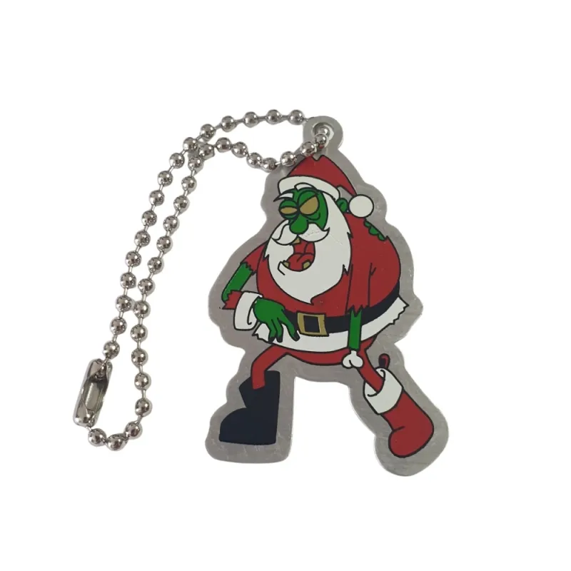 Zombie Santa Claus Travel Tag