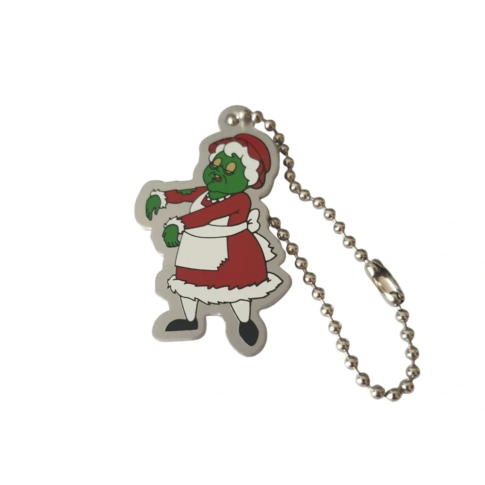 Zombie Mrs Claus Travel Tag