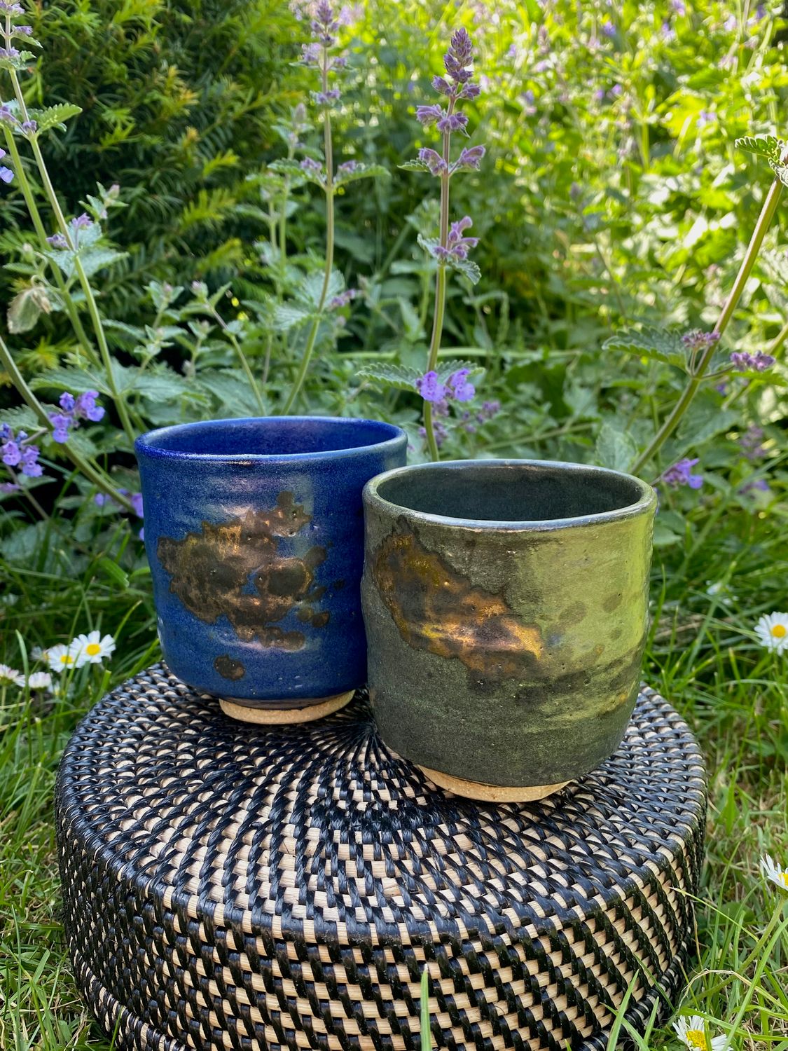 Bronze Splash Green or Blue Beaker
