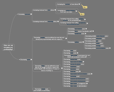 Profitability issue tree