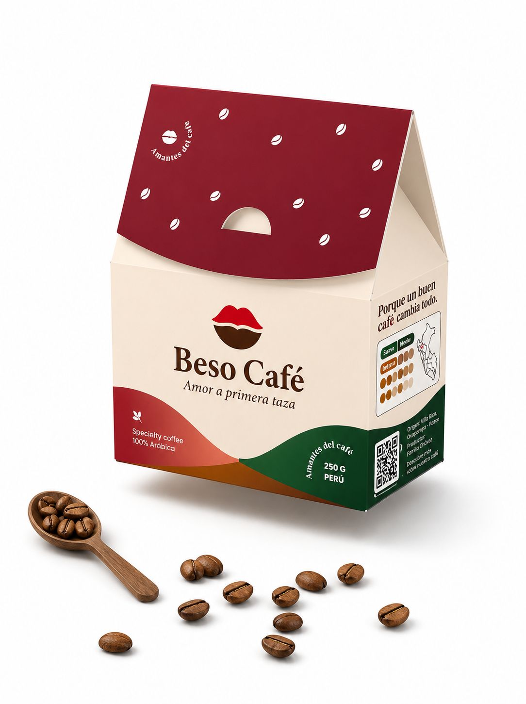 CAJA BESO CAFE 82PT