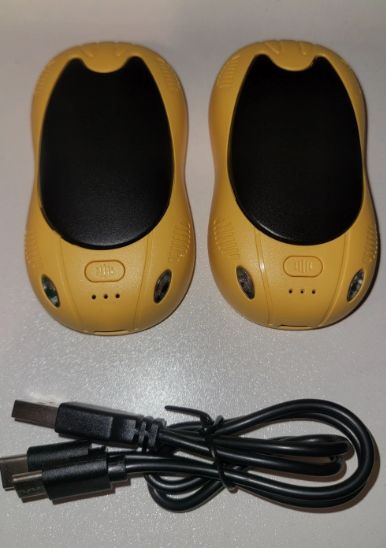 Rechargeable Hand Warmers (Set Of 2), Yellow Car Design