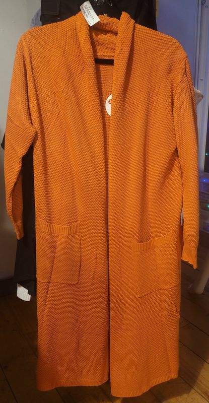 Burnt Orange, Aranbass Cardigan, small