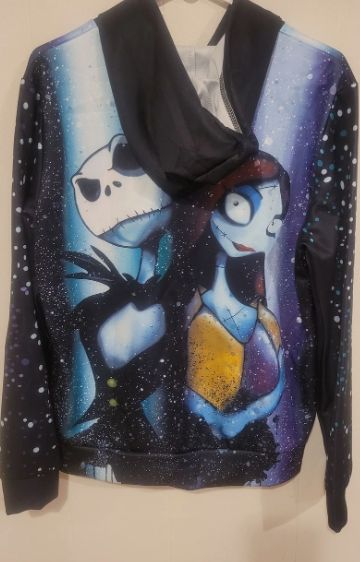 Women&#39;s Pullover M Black Purple Nightmare Before Christmas, Size: Medium