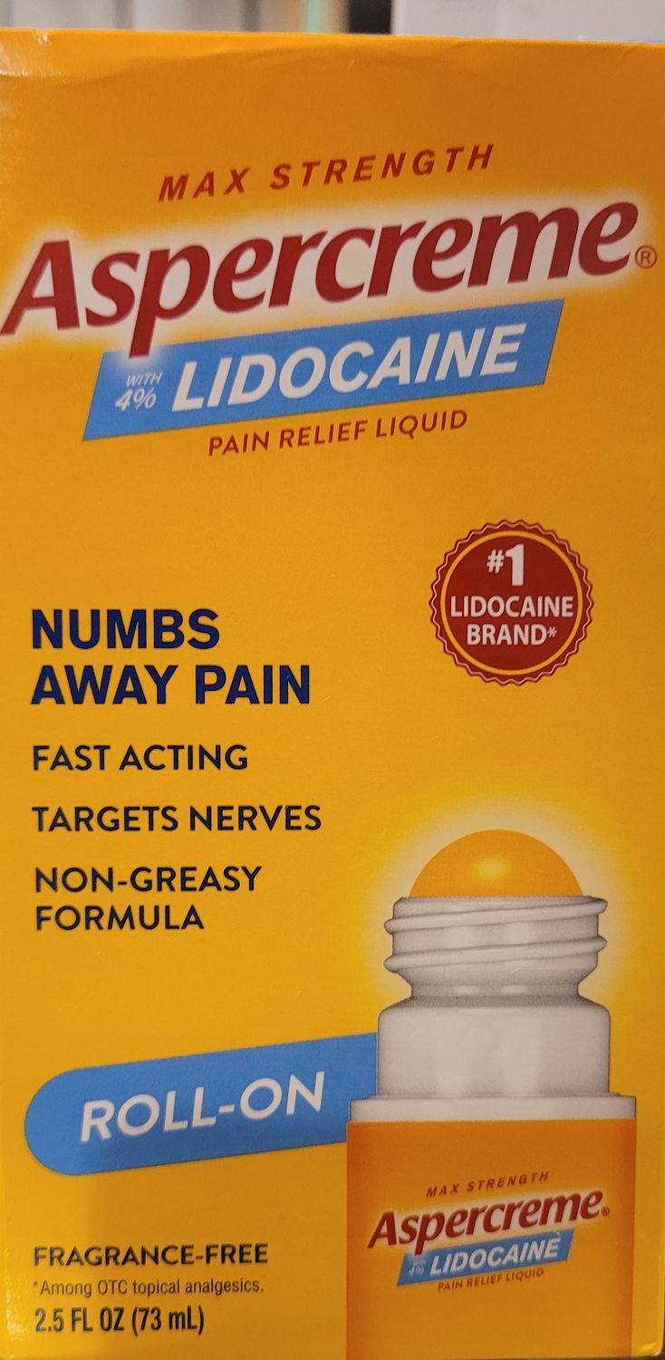 Aspercreme Lidocaine Roll-on, 2.5 oz