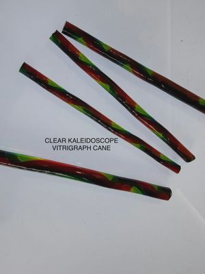 BE9009 Clear Kaleidoscope Cane &amp; Murrini