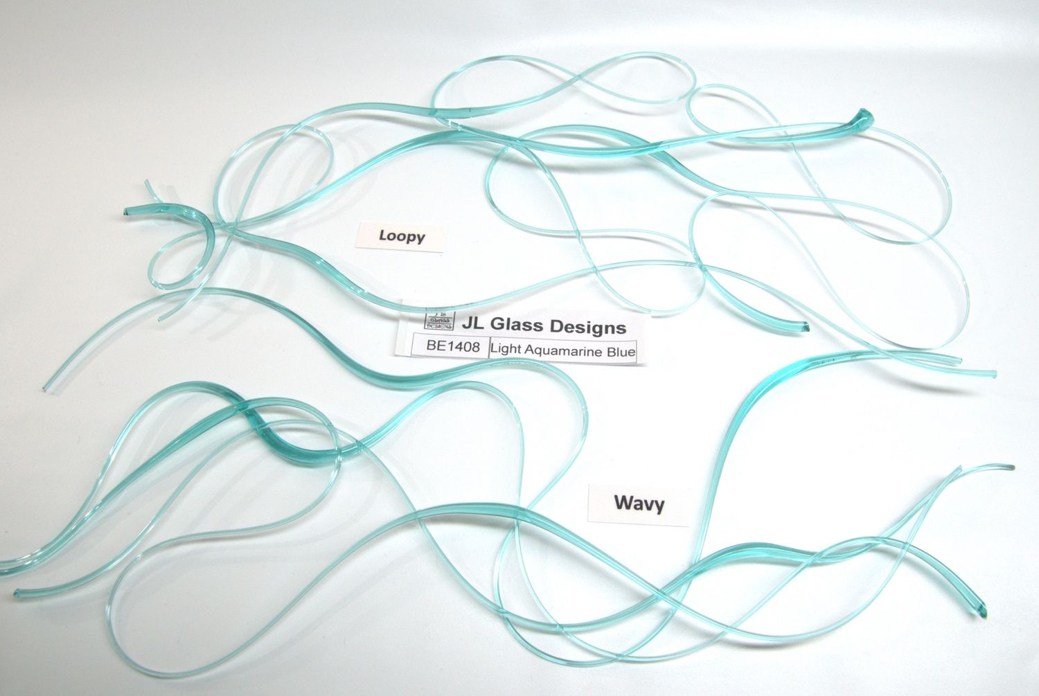 BE1408 Light Aquamarine Blue Vitrigraph Stringer