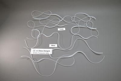 BE0243 Translucent White Vitrigraph Stringer