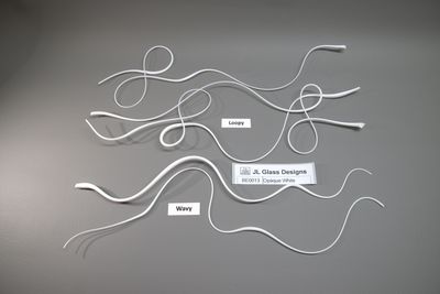 BE0013 Opaque White Vitrigraph Stringer