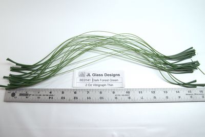 BE0141 Dark Forest Green Thin Vitrigraph Stringer