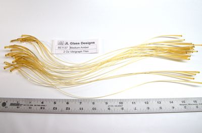 BE1137  Medium Amber Thin Vitrigraph Stringer