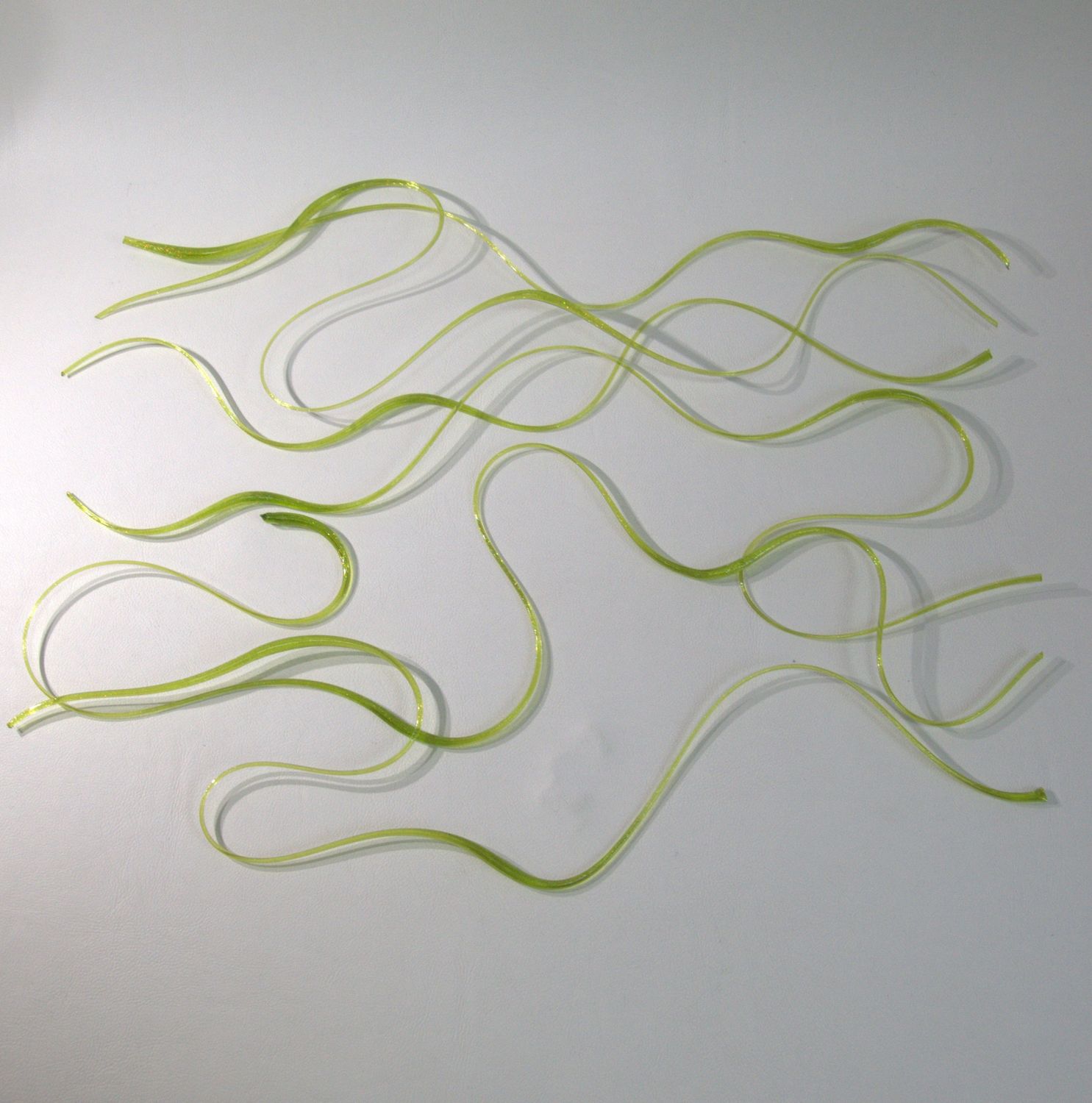 BE9045 Transparent Spring Green with Dichroic - Wavy