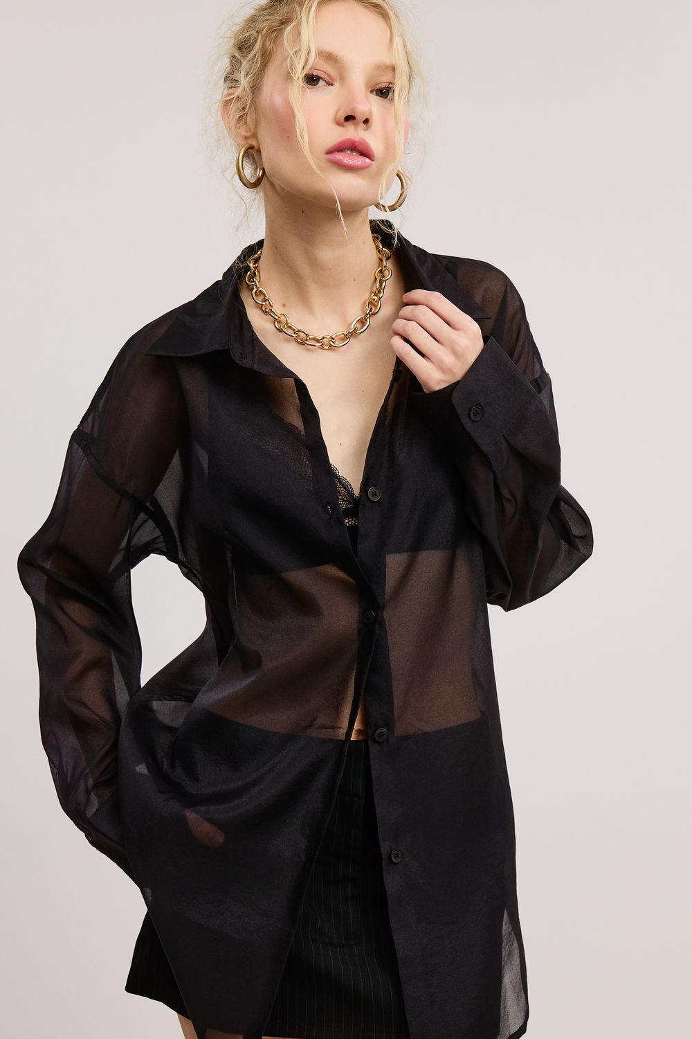 Midnight Muse Organza Blouse