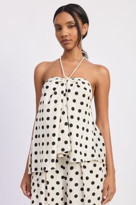 Ella Polka Dot Halter Top
