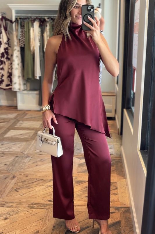 Luxe Satin Halter Top