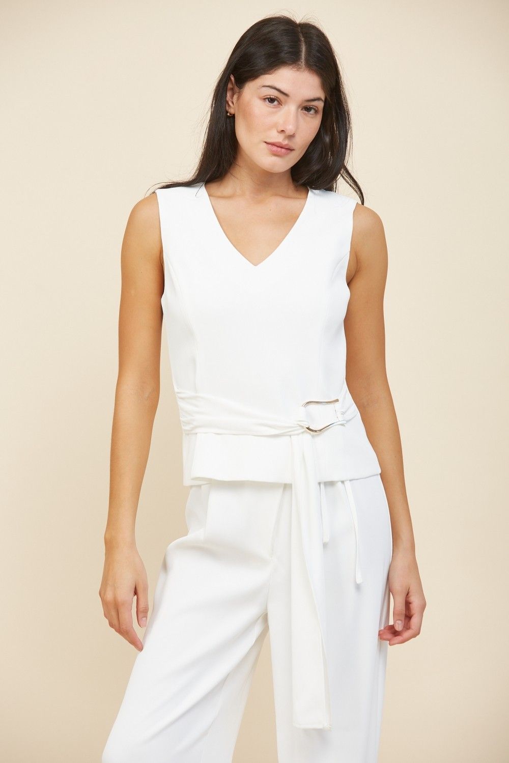 Liora Belted Tailored Top