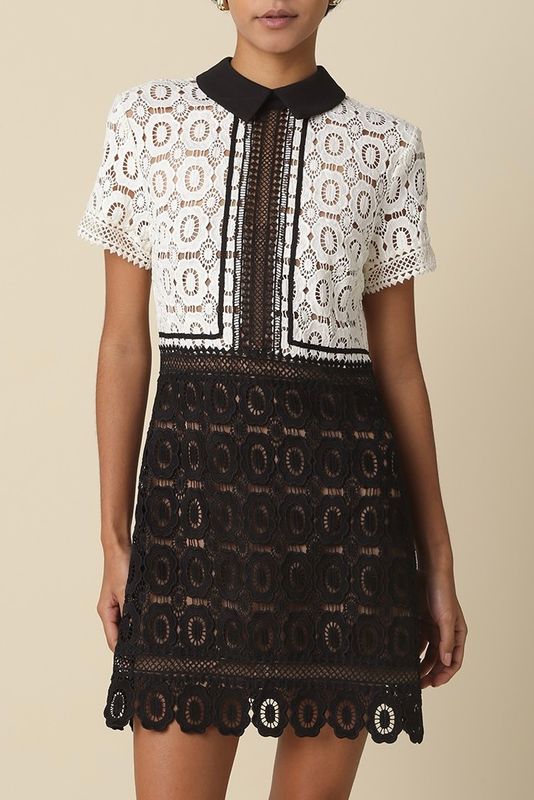 Vivienne Contrast Lace Mini Dress