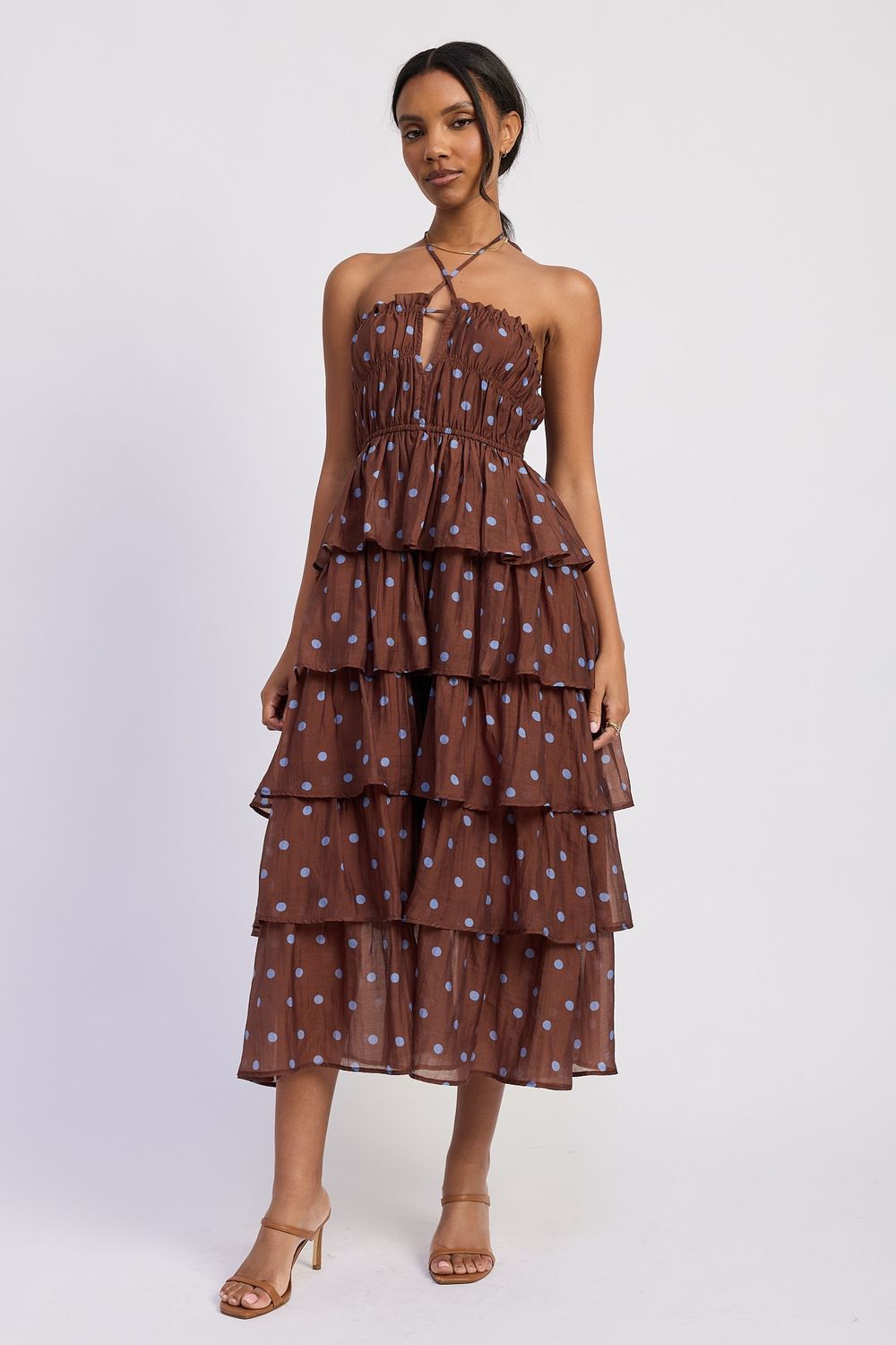 Chloe Polka Dot Midi Dress