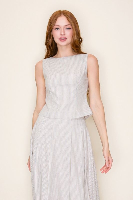 Alina Pinstripe Top