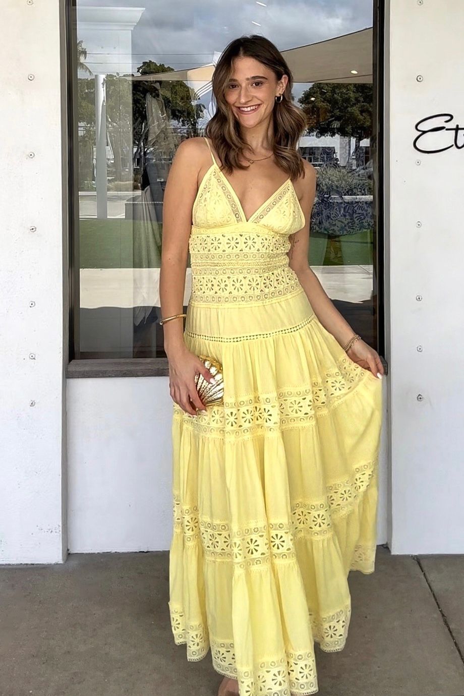 Amelia Eyelet Cotton Dress