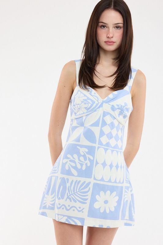 Pattaya Linen Blend Mini Dress
