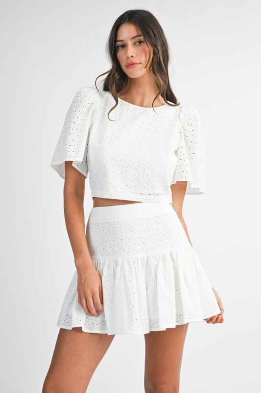 Lilah Floral Eyelet Top