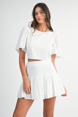 Lilah Floral Eyelet Top