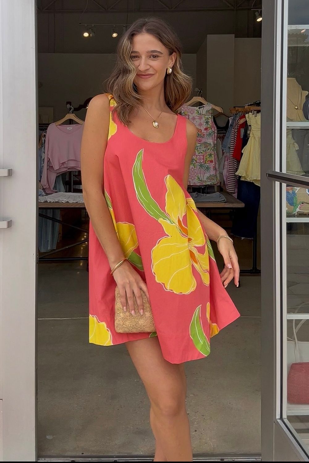 Petal Pop Cotton Swing Dress