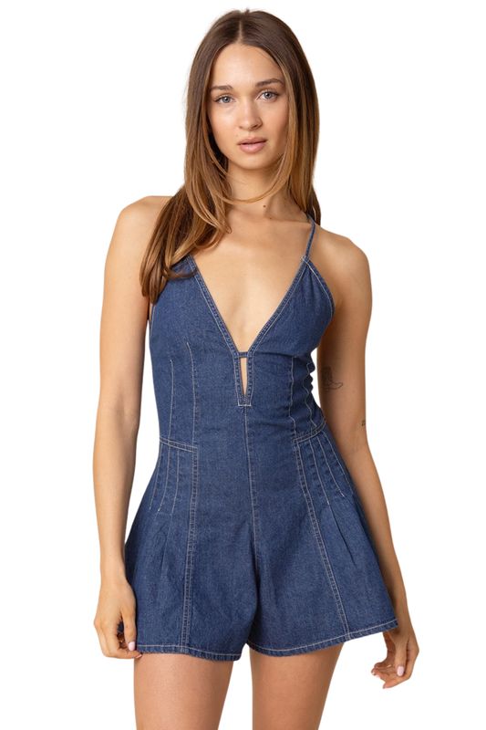 Delray Denim Romper