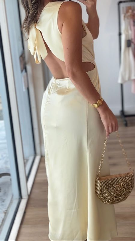 Satin Haze Cut-Out Dress