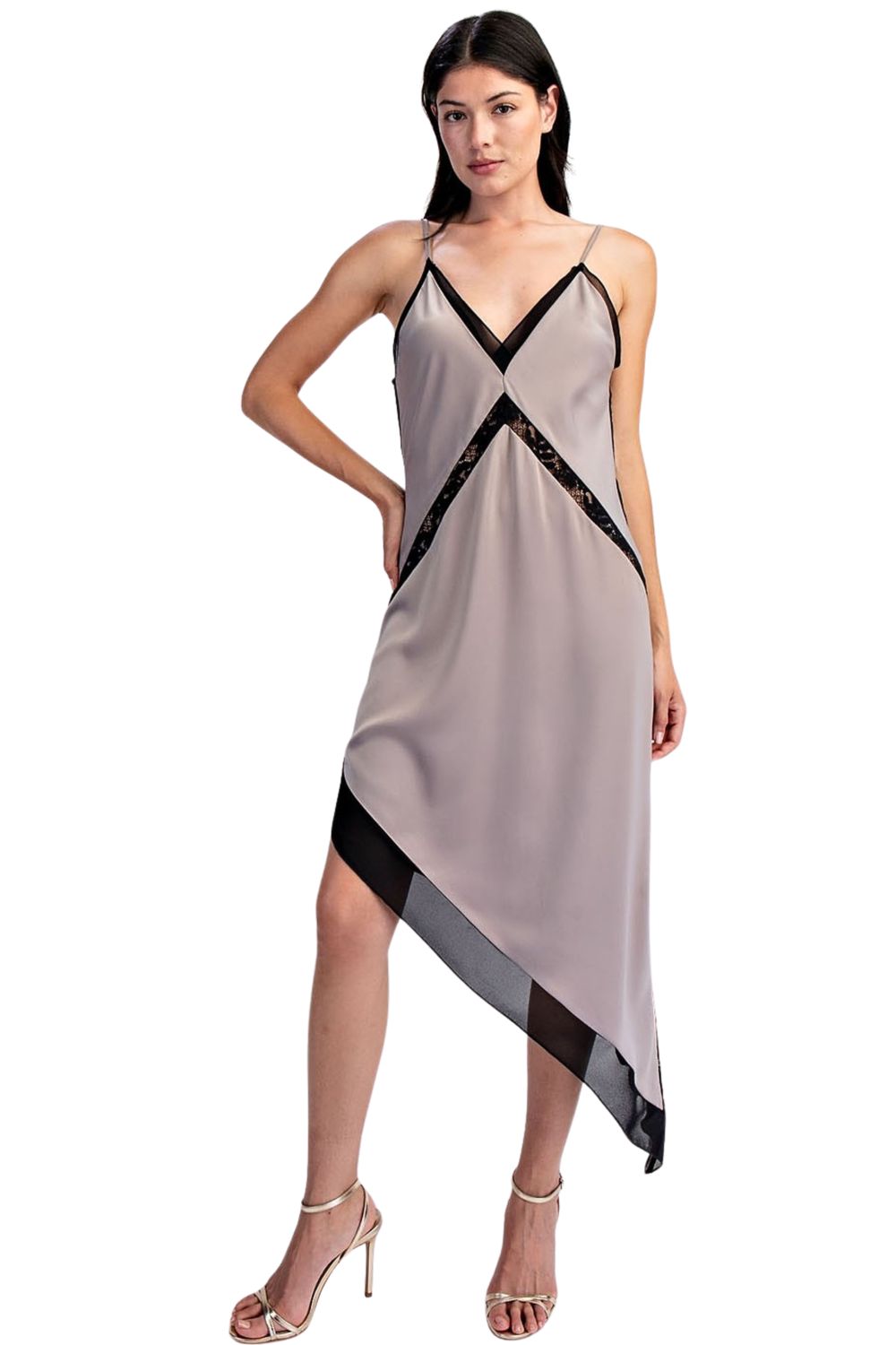 Helene Satin Midi Dress