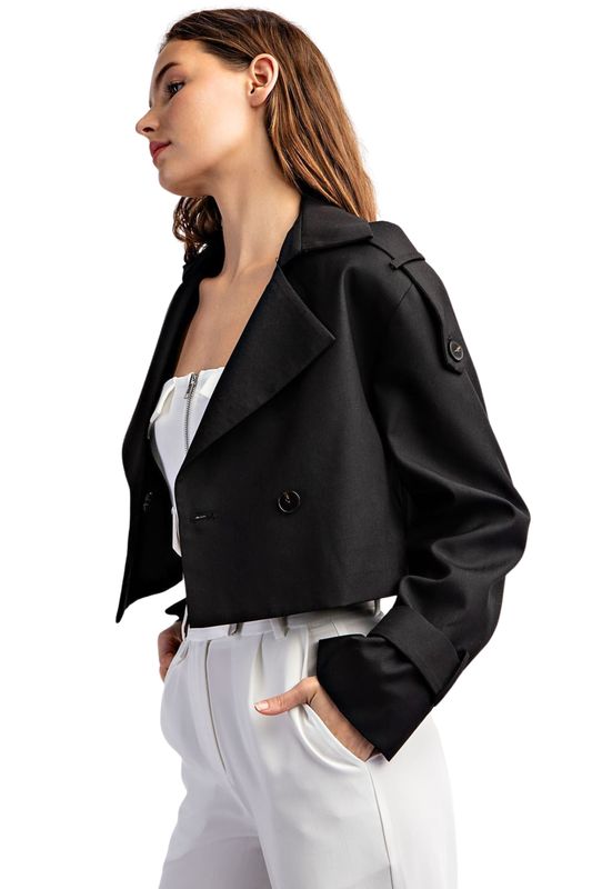 Victoria Crop Trench Jacket