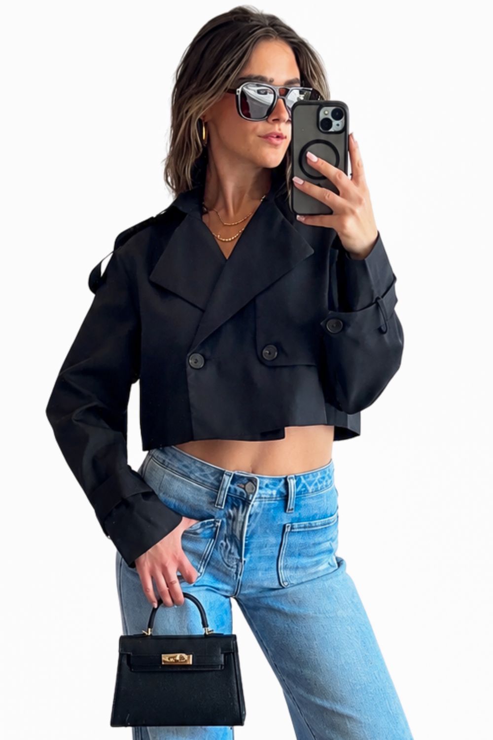 Victoria Crop Trench Jacket